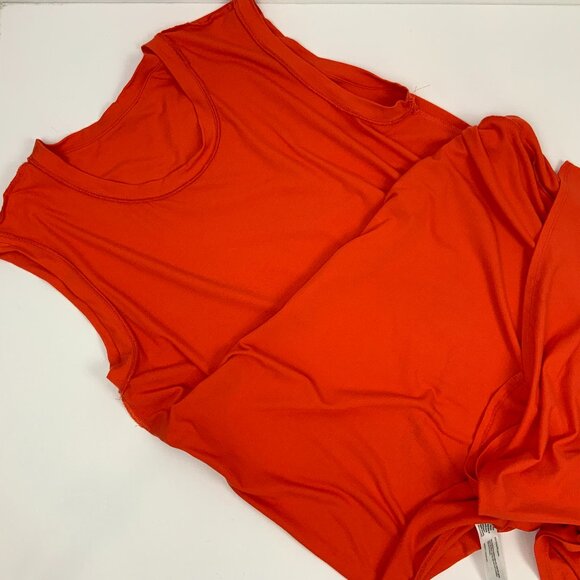 Eileen Fisher Orange Sleeveless Crewneck Shift Midi Dress Large - Picture 16 of 16